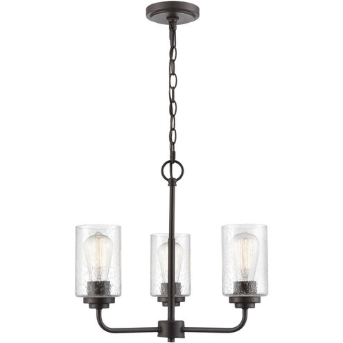 Moven 3 Light 18 inch Rubbed Bronze Chandelier Ceiling Light